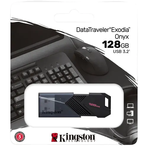 Memorie USB Kingston DataTraveler Exodia Onyx, 128GB, Negru