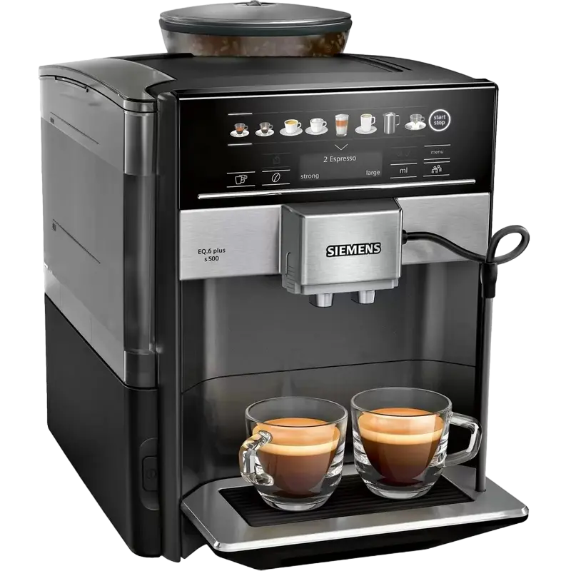 Aparat de cafea Siemens TE655319RW, Negru | Oțel inoxidabil
