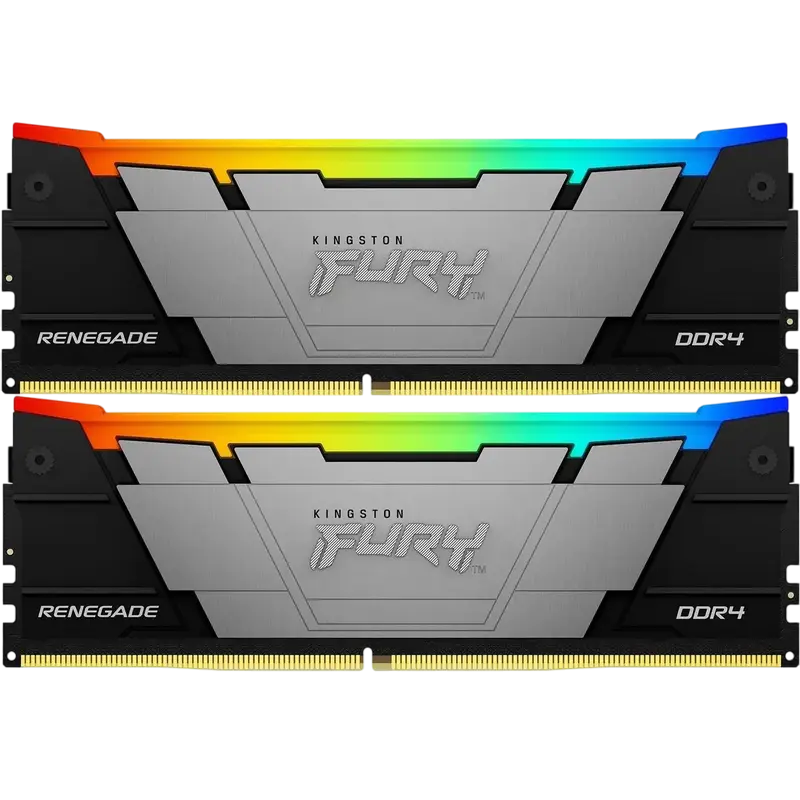 Оперативная память Kingston FURY Renegade RGB, DDR4 SDRAM, 3600 МГц, 16Гб, KF436C16RB2AK2/16