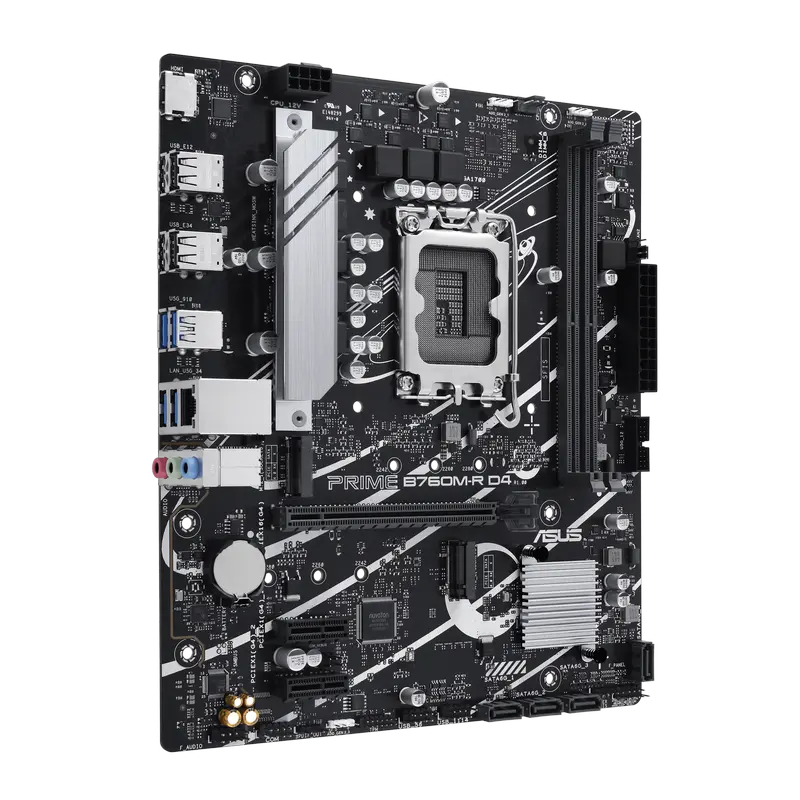 Placă de bază ASUS PRIME B760M-R D4, LGA1700, Intel B760, Micro-ATX