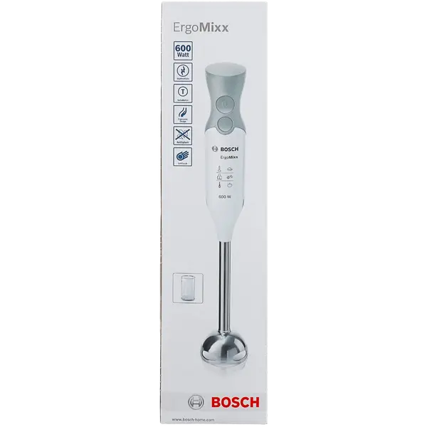 Blender de mână Bosch MSM66110, Alb | Gri