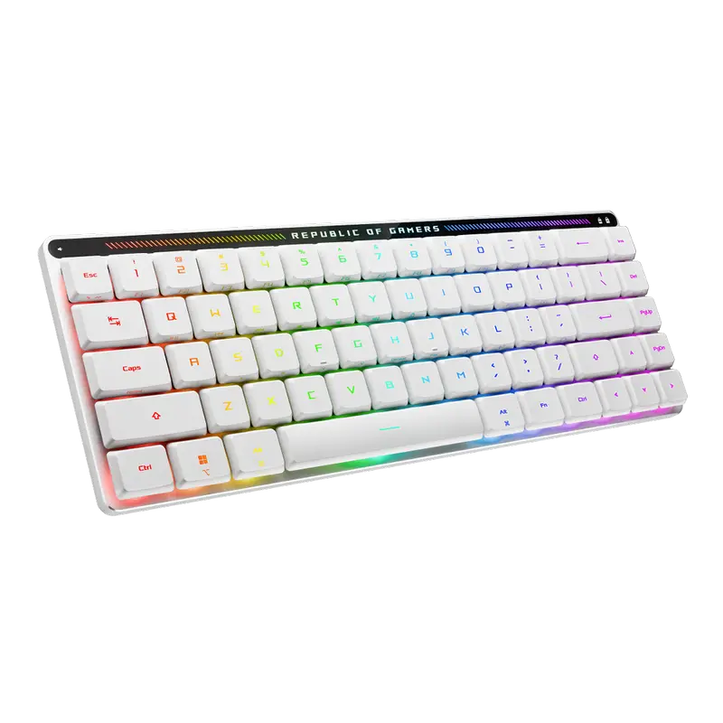 Tastatură ASUS ROG Falchion, Fără fir, Alb