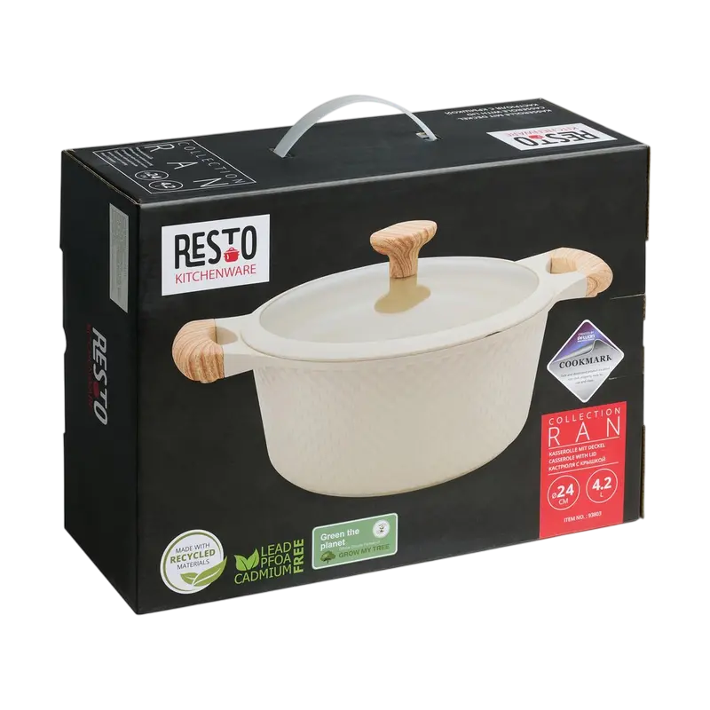 Cratiță RESTO 93803, 4,2L, 24cm, Bej
