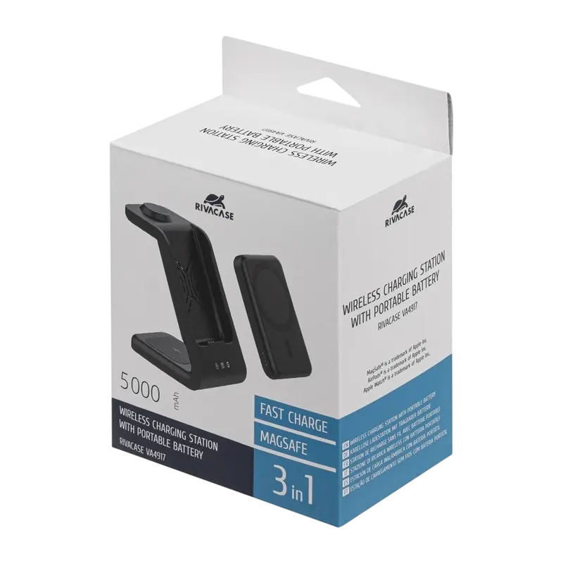 Încărcător portabil Rivacase VA4917, 500mAh, Negru