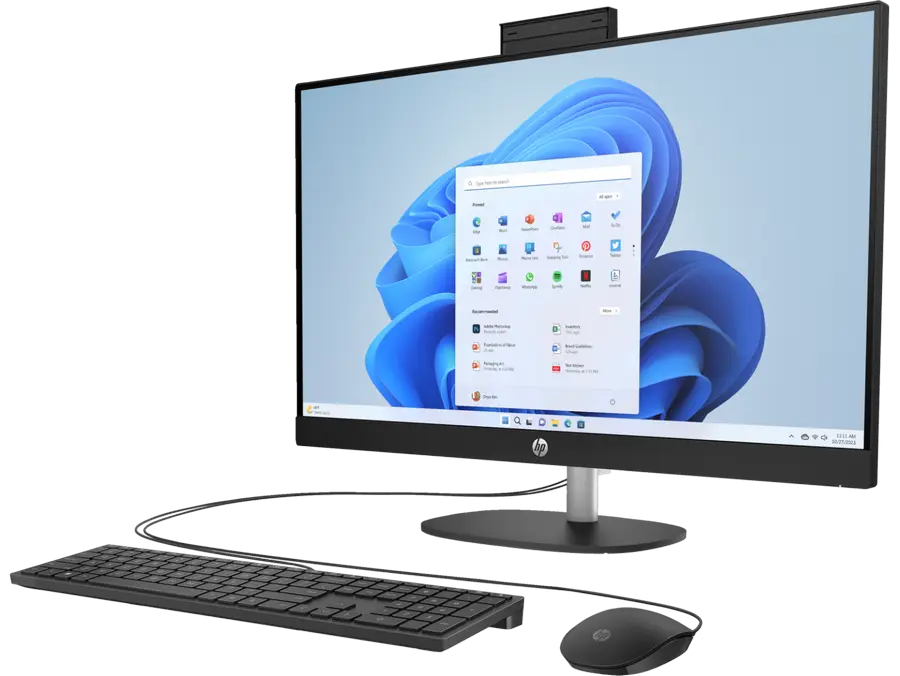 Computer All-in-One HP 7X9W4EA, 27", Intel Core i5-1335U, 16GB/512GB, FreeDOS, Negru