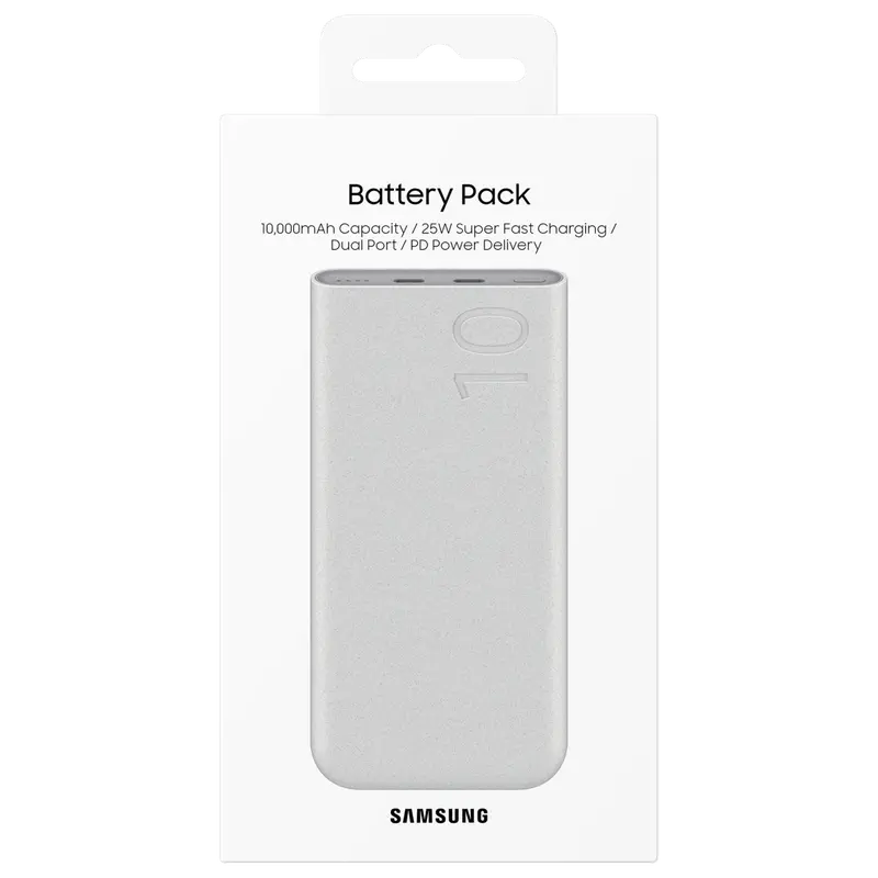 Încărcător portabil Samsung Super Fast Charging, 10000mAh, Bej