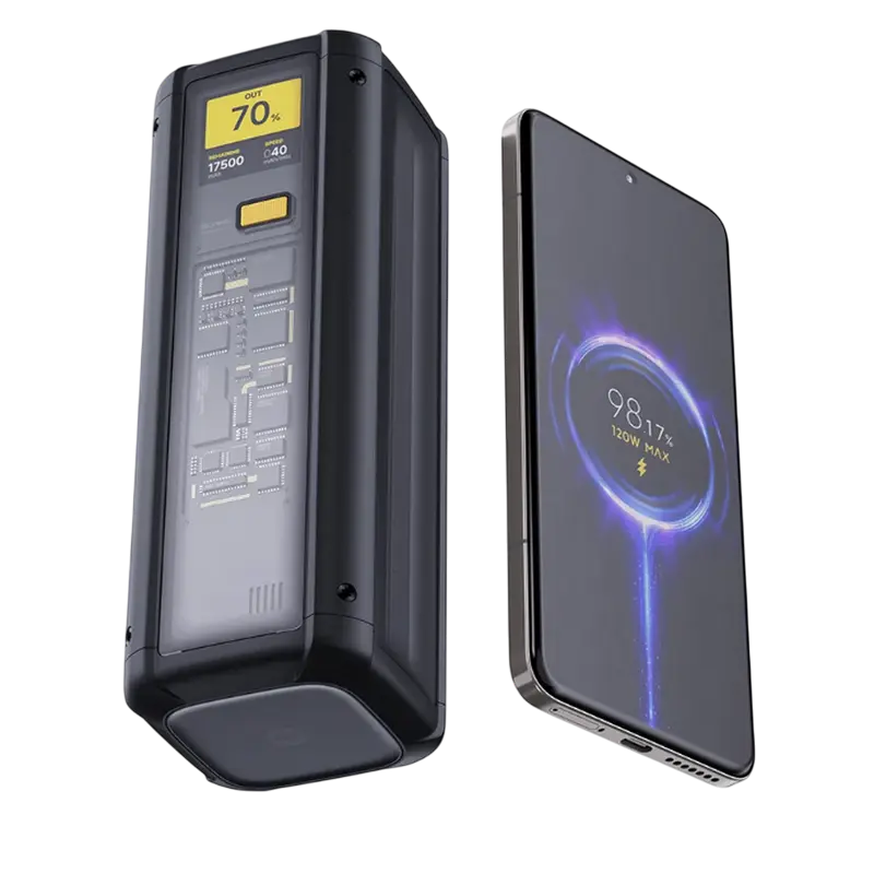 Acumulator extern Xiaomi 212W HyperCharge, 25000mAh, Negru