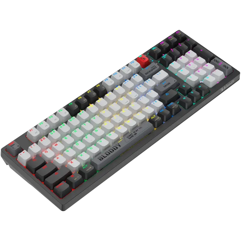 Tastatură Bloody WS98, Cu fir / Fără fir, Gri