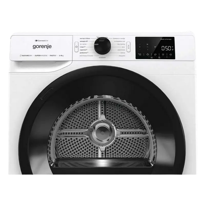 Uscător de rufe Gorenje DPNE92GNLWIFI/UA, 9kg, Alb