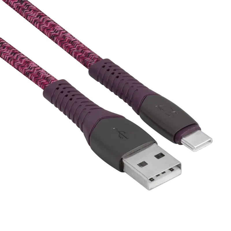 Cablul pentru încărcare și sincronizare Rivacase PS6102 RD12, USB Type-A/USB Type-C, 1,2m, Roșu