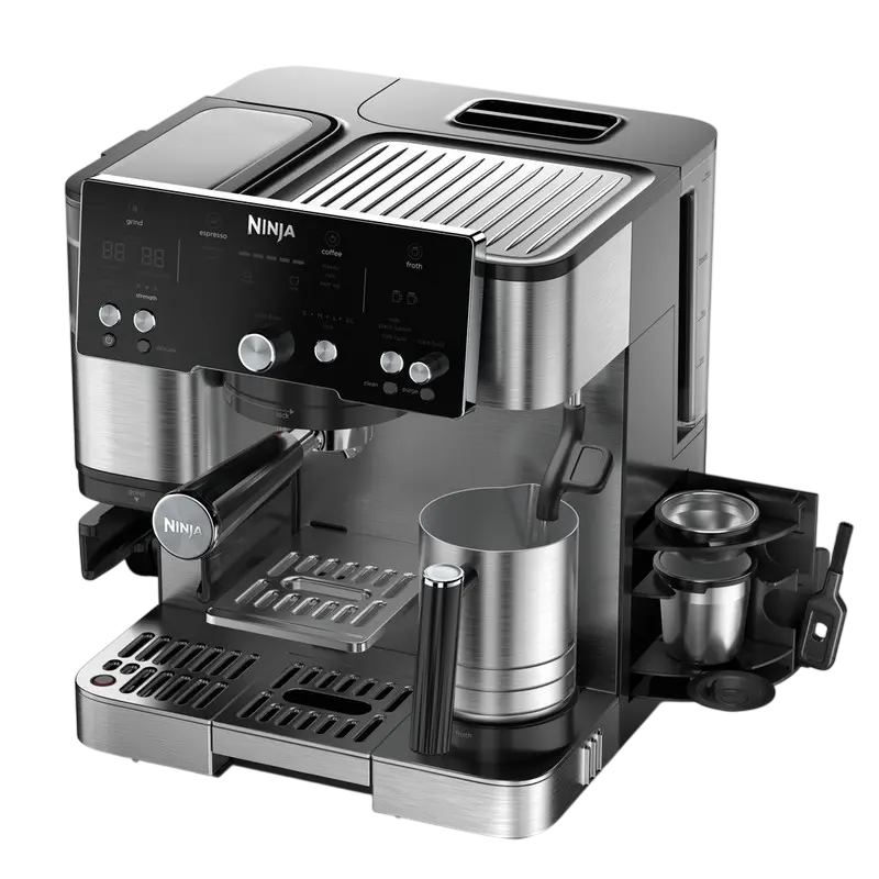 Cafetiera manuala Ninja ES501, 1650W, Oțel inoxidabil