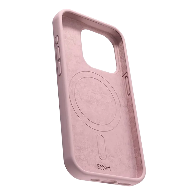Husa Etteri Silicone Mag case pentru iPhone 16 Pro Max, Roz deschis
