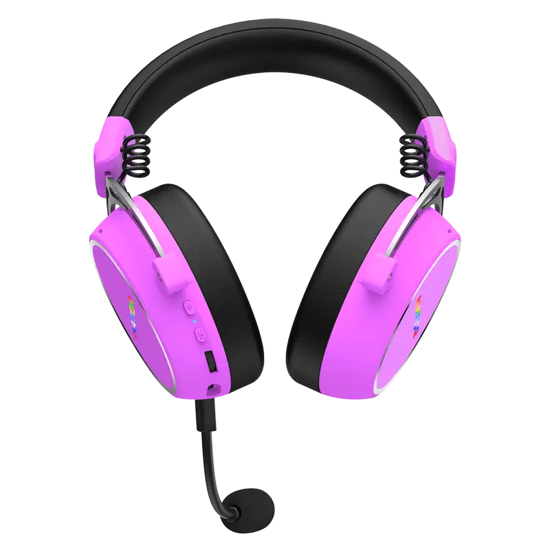 Stand pentru căști gaming HATOR Hypergang 3, Fără fir, Cyber Violet