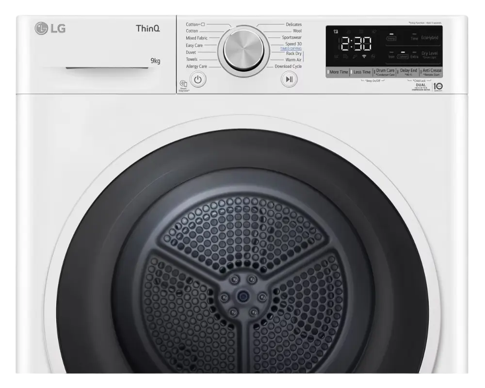 Uscător de rufe LG RH90V5AV6N, 9kg, Alb