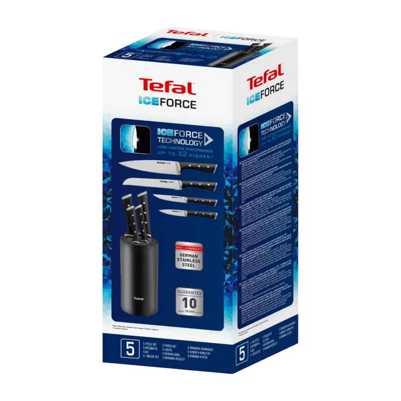 Set de Cuțite Tefal K2325S75, Negru
