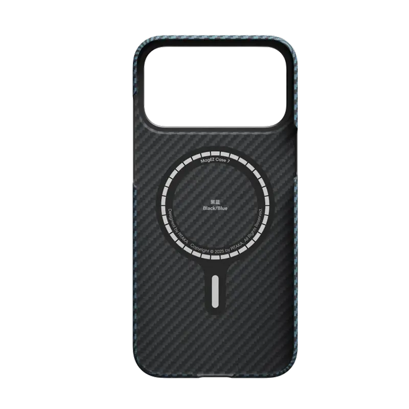 Husă Pitaka Ultra-Slim pentru Apple iPhone 17 Pro Max, Negru | Albastru