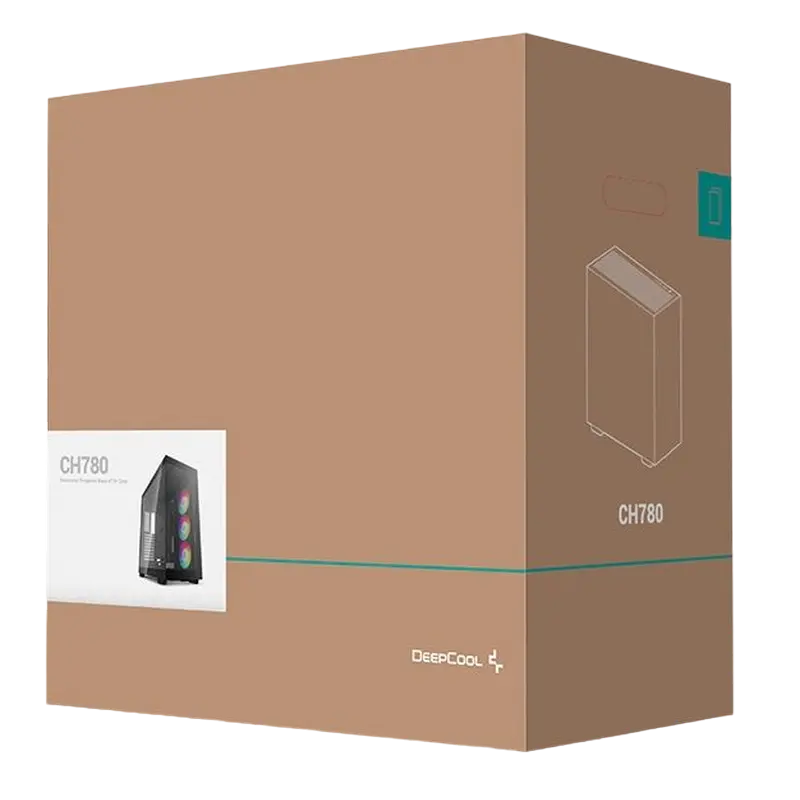 Компьютерный корпус Deepcool CH780, Full-Tower, Без блока питания, Чёрный