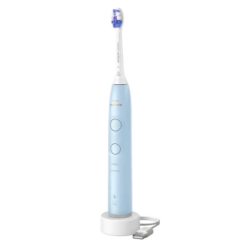 Электрическая звуковая зубная щетка Philips HX7406/02, Голубой
