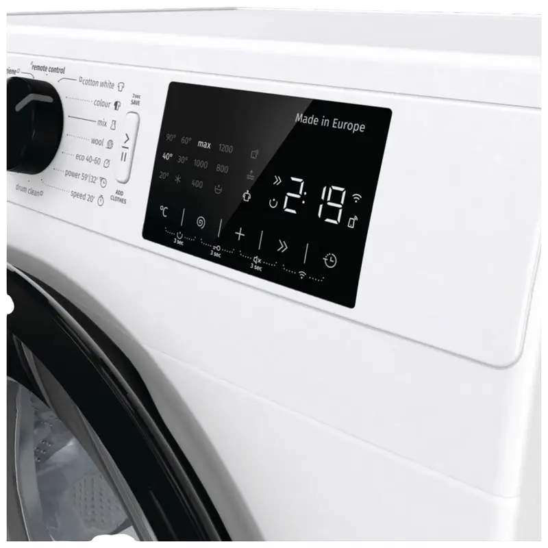 Mașina de spălat Gorenje WPNEI74SA1SWIFI, 7kg, Alb