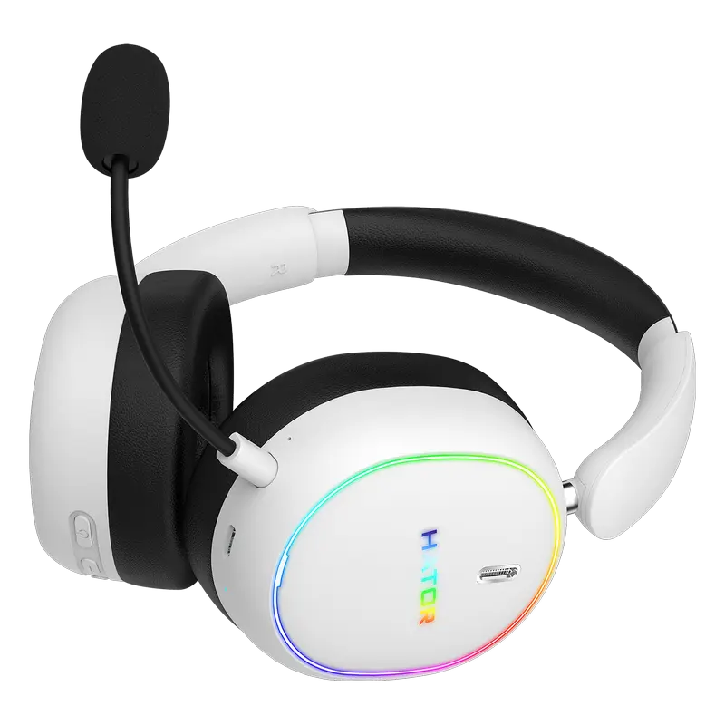 Stand pentru căști gaming HATOR Phoenix 2, Bluetooth/USB, Alb