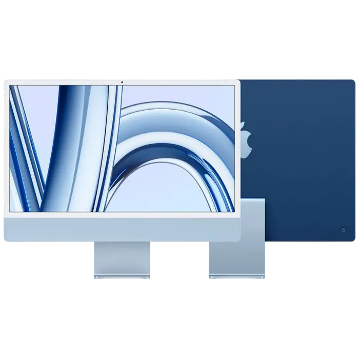 Computer All-in-One Apple iMac A2874, 24", M3 with 8-core CPU and 8-core GPU, 16GB/512GB, macOS Sonoma, Albastru