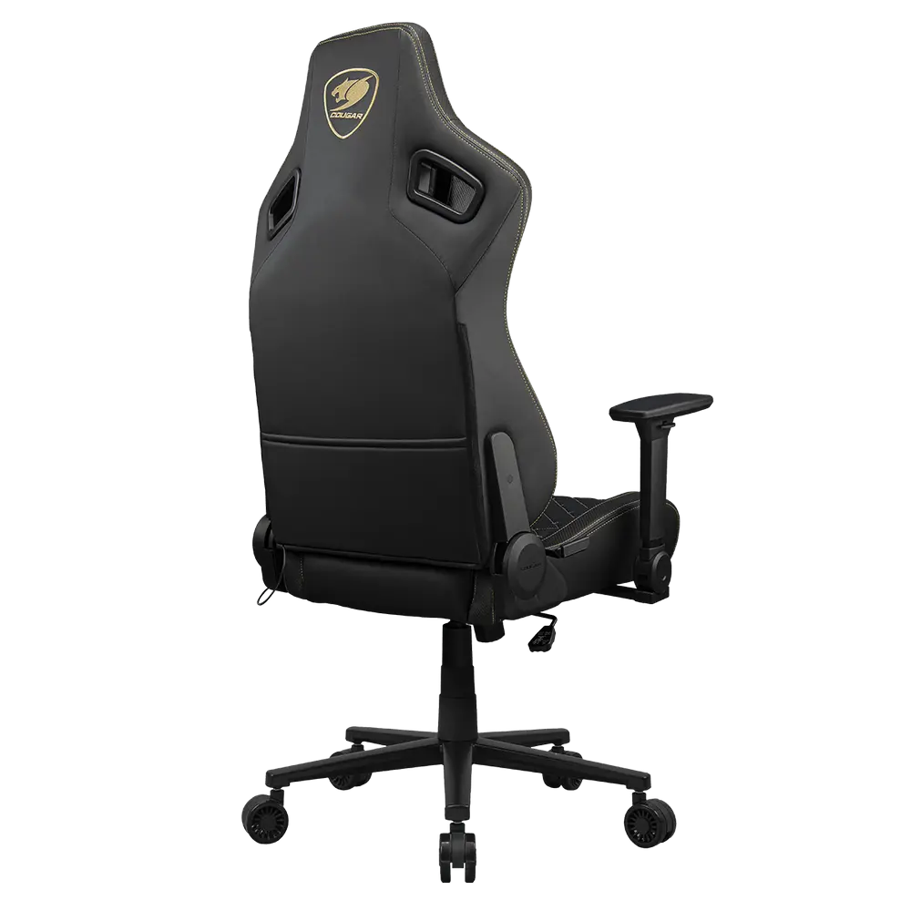 Scaun Gaming Cougar Defensor, Țesătură, PU Piele, Auriu