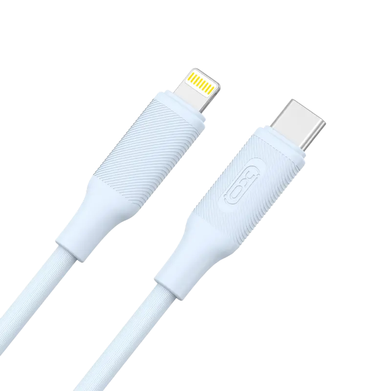 Cablu de încărcare și sincronizare XO NB-Q265A, USB Type-C/Lightning, 1m, Albastru