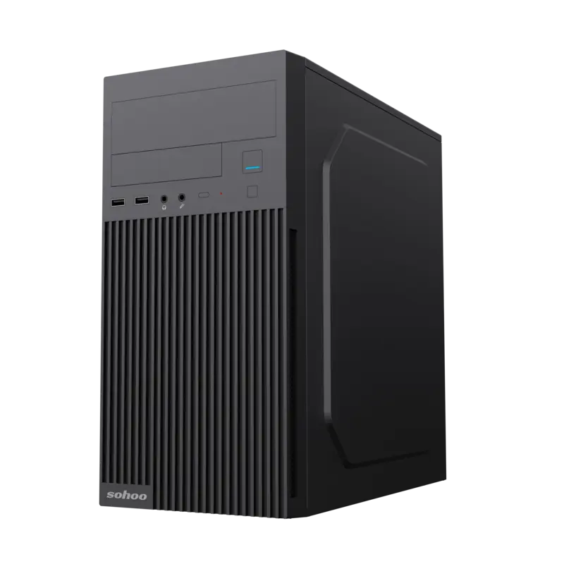 Carcasă PC Sohoo 6521BK, Micro-ATX, ATX, Negru