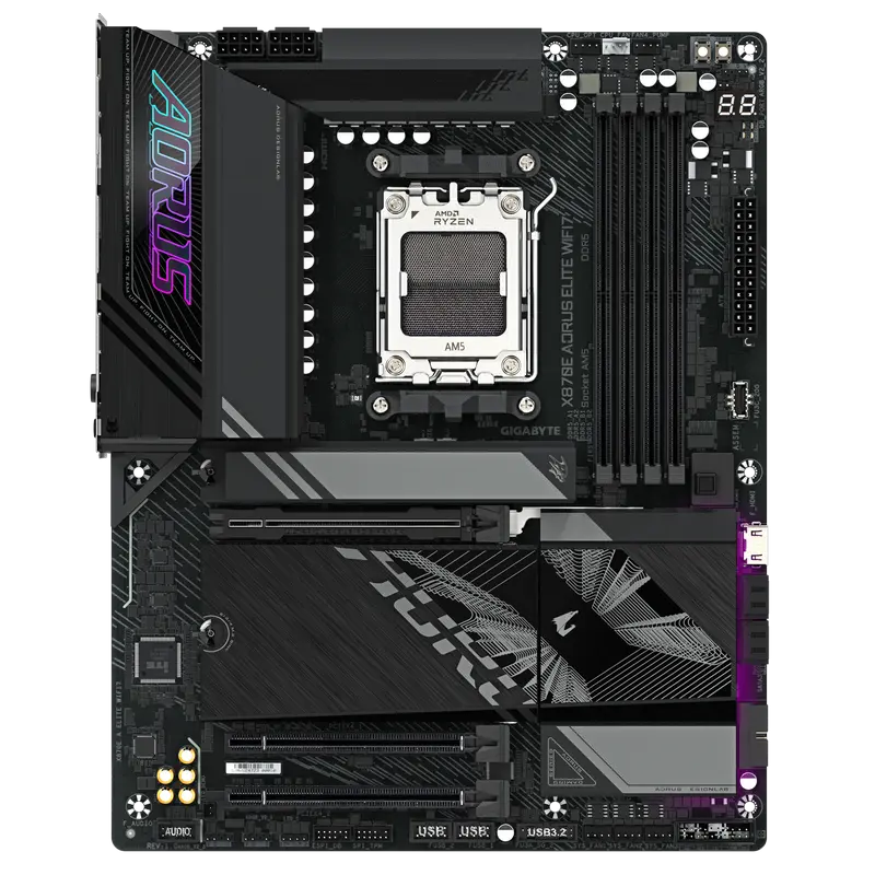 Placa de bază Gigabyte X870E A ELITE WIFI7, AM5, AMD X870E, ATX