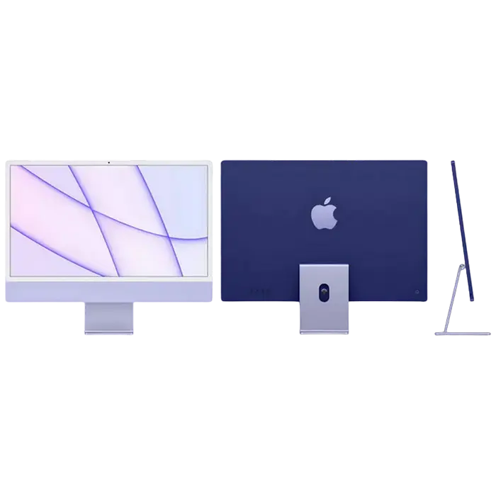 Computer All-in-One Apple iMac A2873, 24", M3 with 8-core CPU and 10-core GPU, 16GB/1024GB, macOS Sonoma, Violet