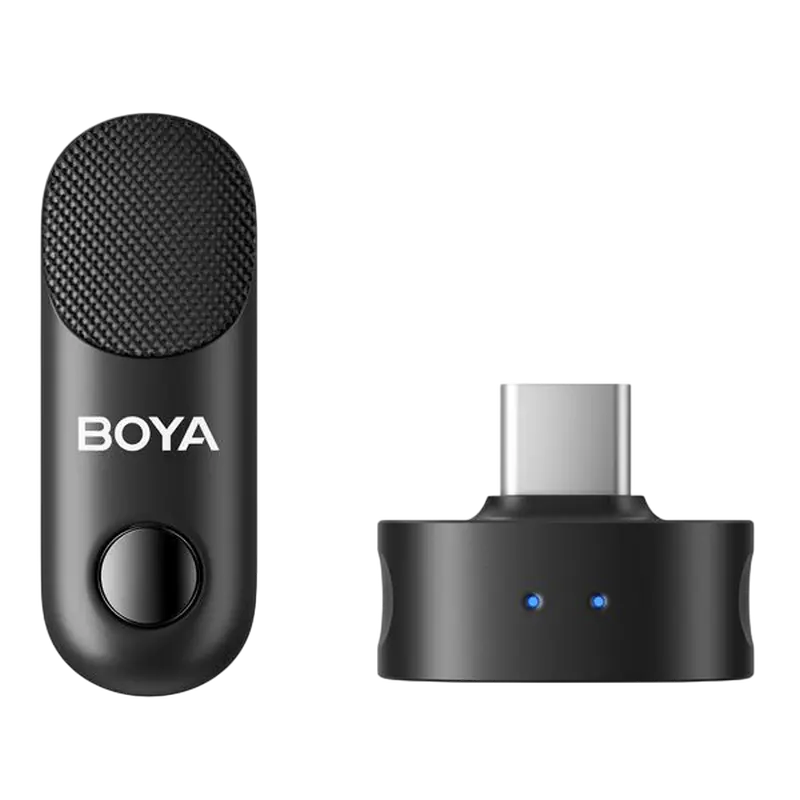 Microfon portabil pentru înregistrare vocală Boya Magic, Fără fir, Negru