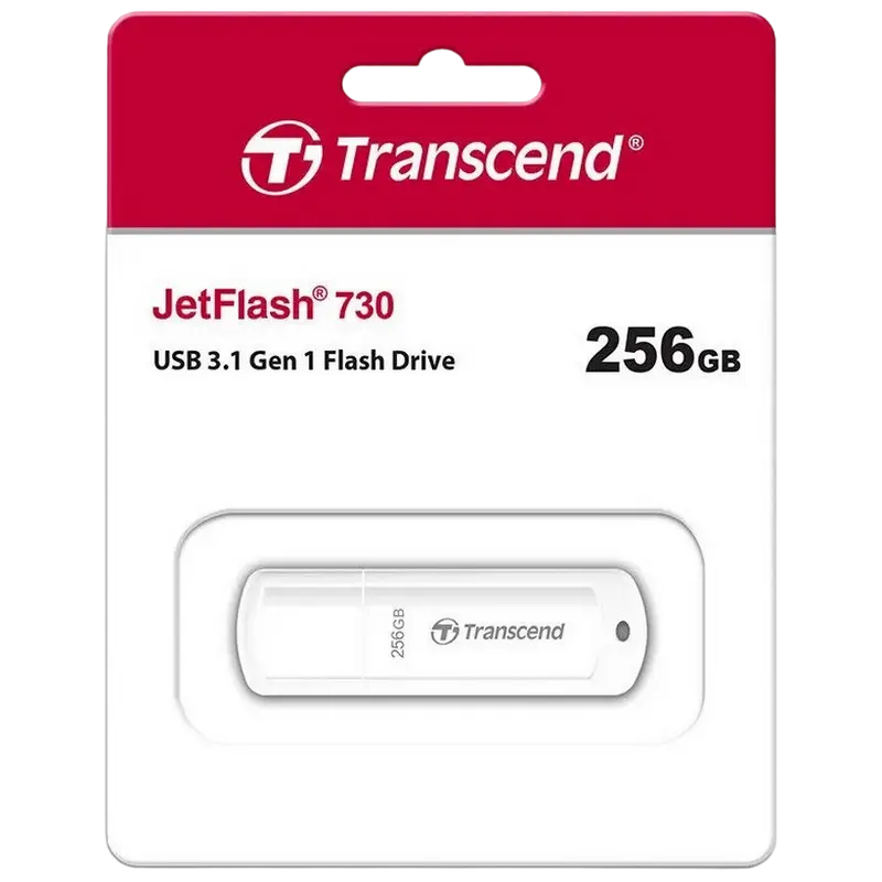 Memorie USB Transcend JetFlash 730, 256GB, Alb