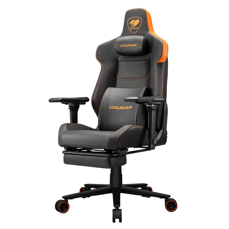 Scaun Gaming Cougar Armor EVO M, PU Piele, Negru | Portocaliu