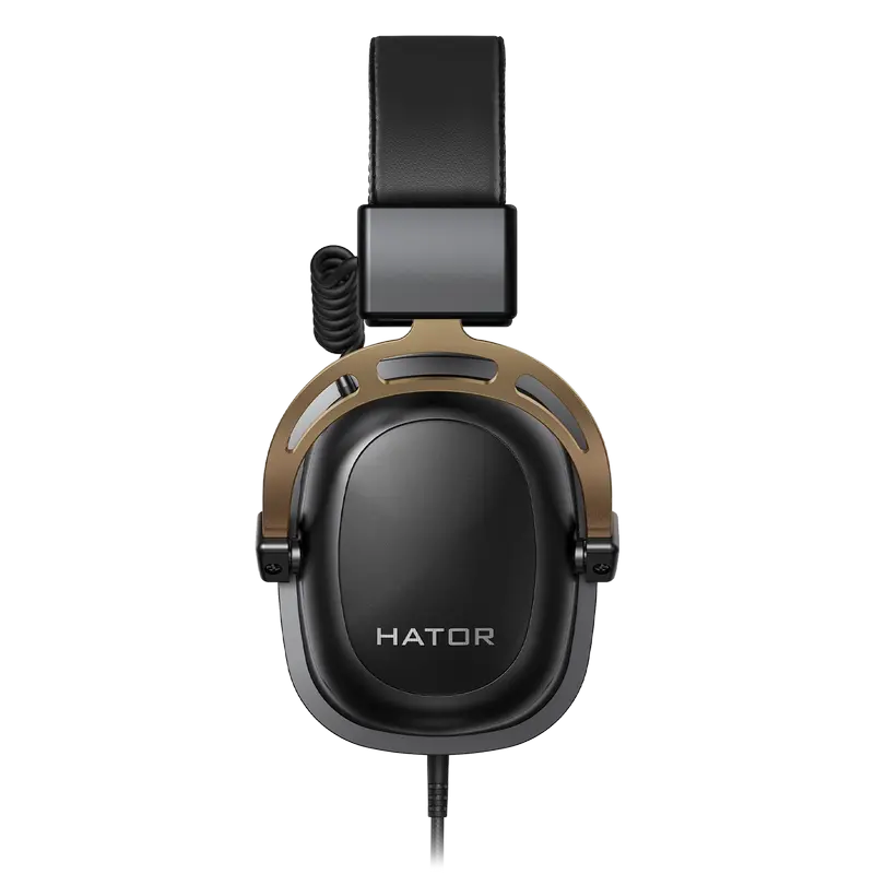 Căști gaming HATOR Hypergang 2, Cu fir, Negru | Auriu
