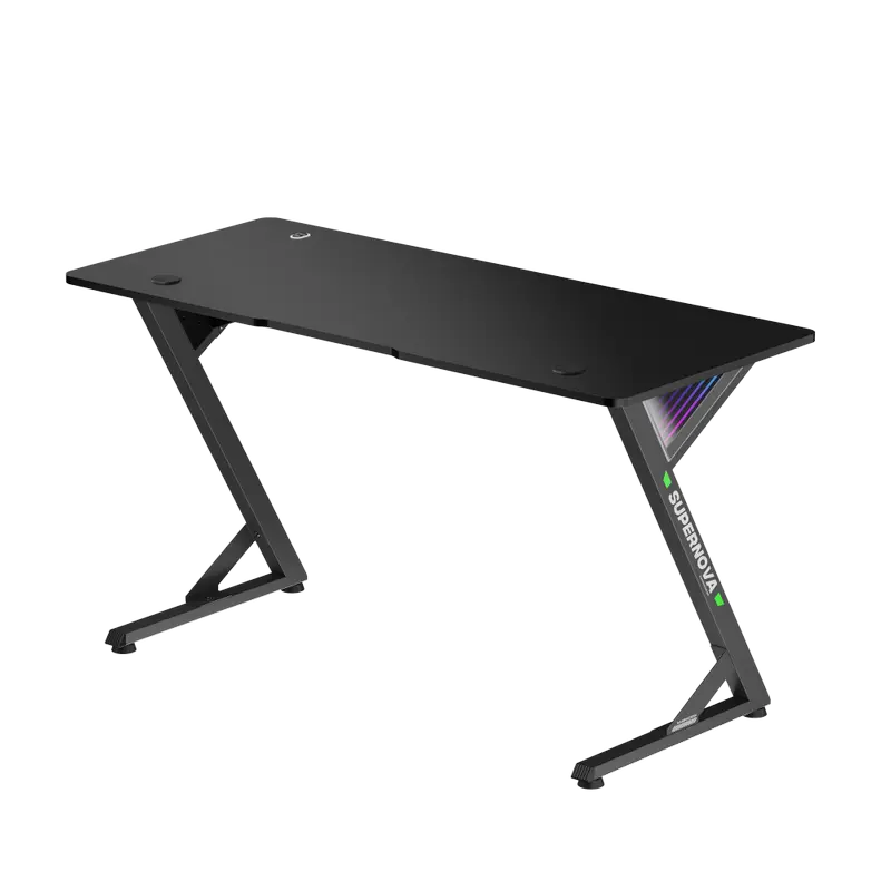 Birou Gaming Lumi GMD14-2, Negru