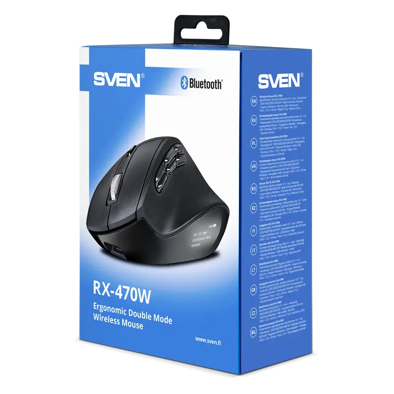 Беcпроводная мышь SVEN RX-470W, Чёрный