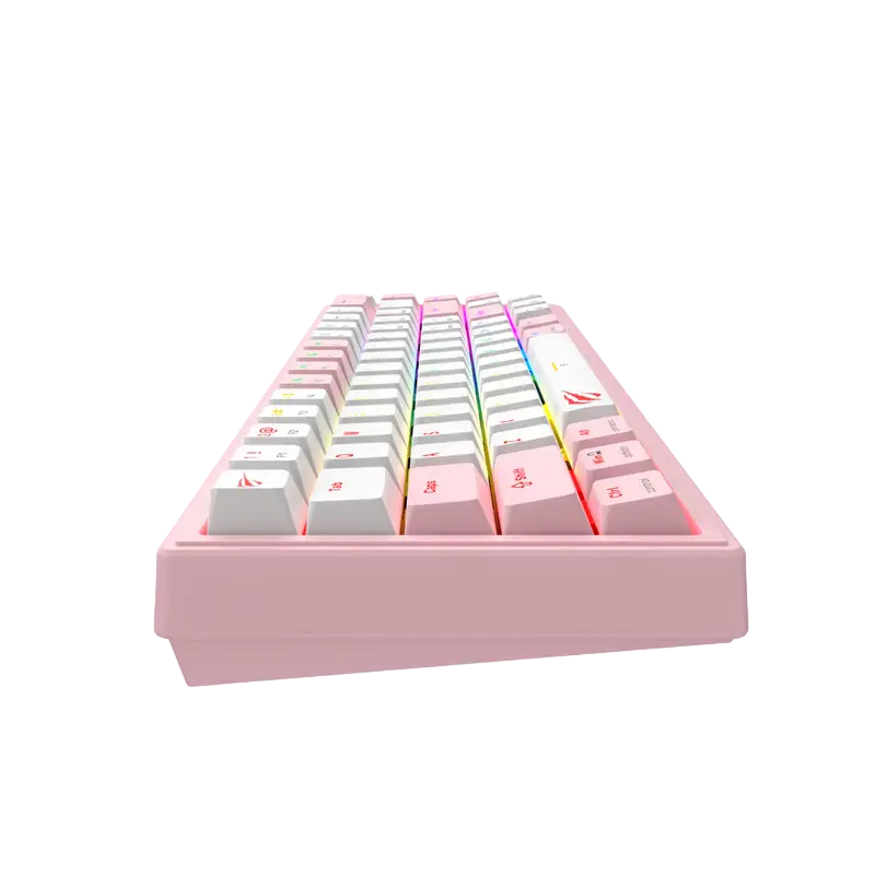 Клавиатура Havit KB874L, Проводное, Розовый | Белый