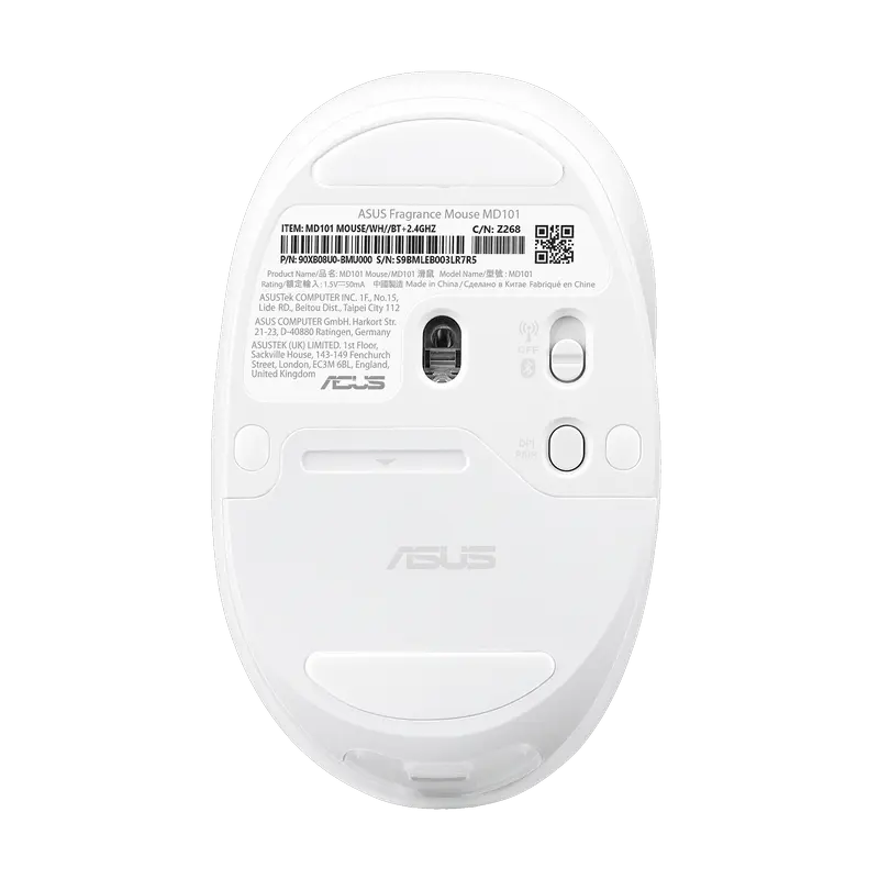 Mouse Wireless ASUS Fragrance MD101, Alb