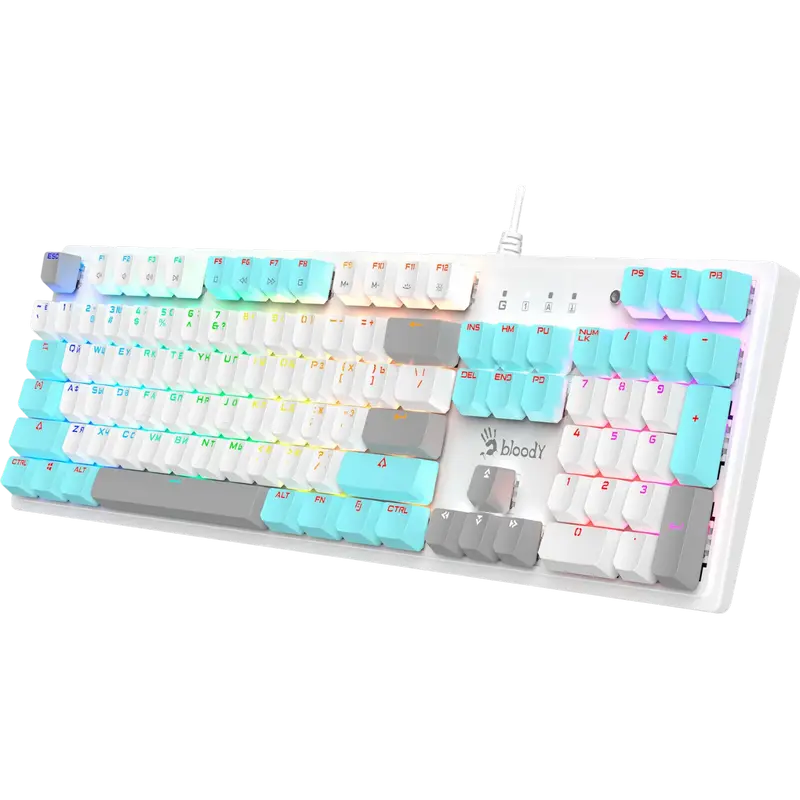 Tastatură Bloody S510R, Cu fir, Icy White