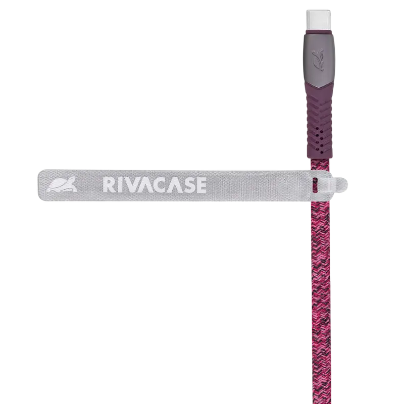 Cablul pentru încărcare și sincronizare Rivacase PS6102 RD12, USB Type-A/USB Type-C, 1,2m, Roșu