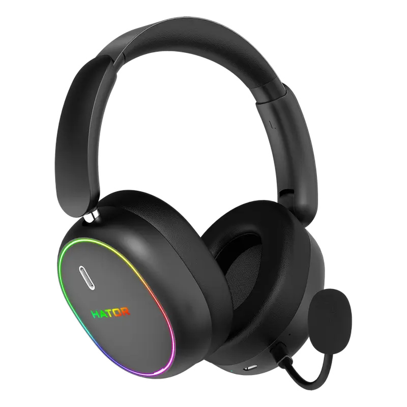 Stand pentru căști gaming HATOR Phoenix 2, Bluetooth/USB, Negru