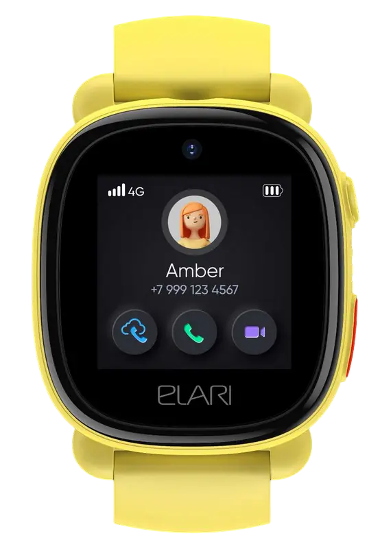 Ceasuri pentru copii Elari KidPhone 4G Lite, Galben