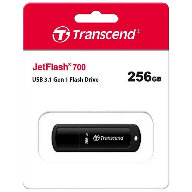 Memorie USB Transcend JetFlash 700, 256GB, Negru
