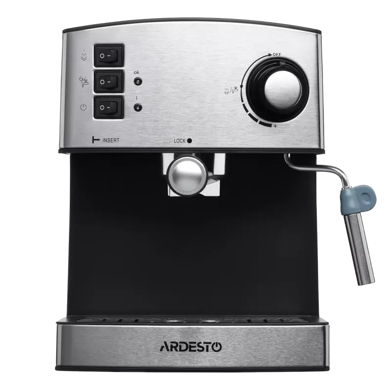 Cafetiera manuala Ardesto YCM-E1600, 850W, Oțel inoxidabil