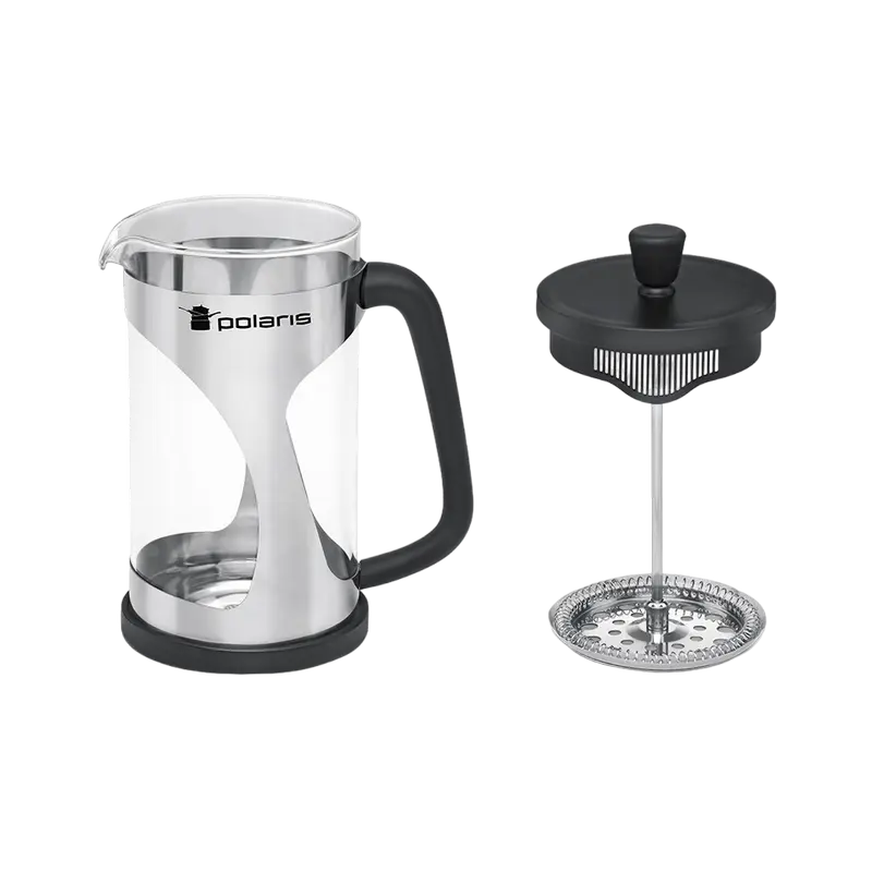 Cafetiera French Press Polaris Enigma-600FP, 0,6L, Negru | Inox