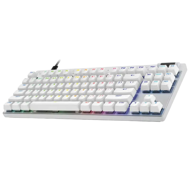 Tastatură Logitech G Pro X TKL Rapid, Cu fir, Alb