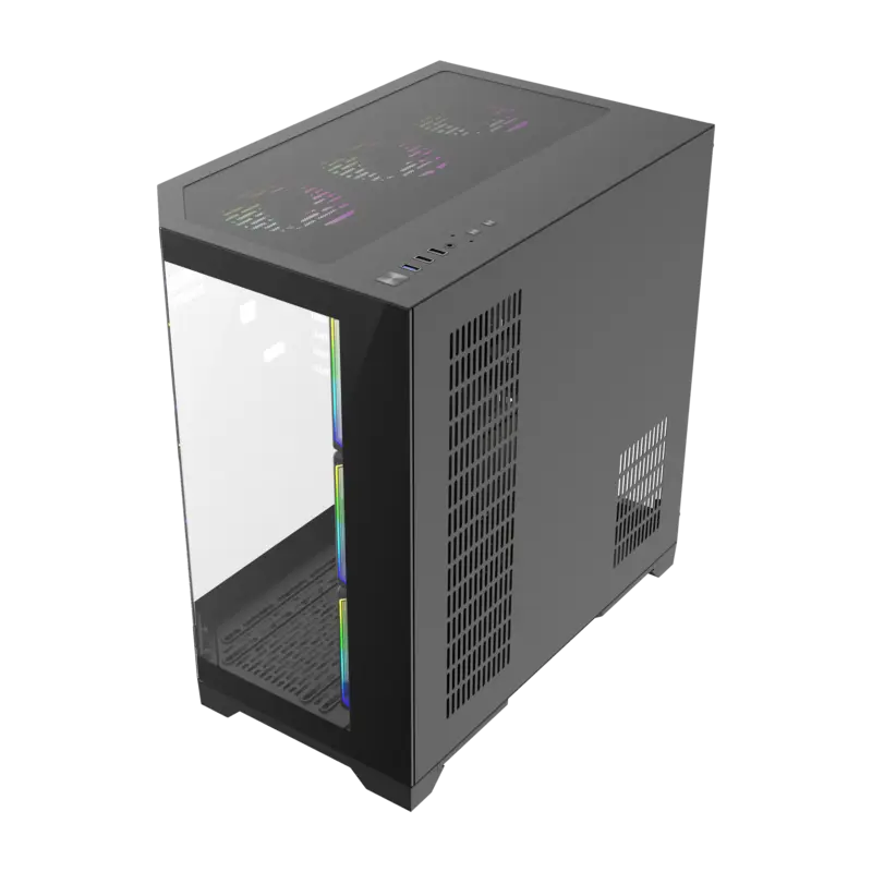 Carcasă PC Gamemax HYPE-A, Midi-Tower, Fără PSU, Negru
