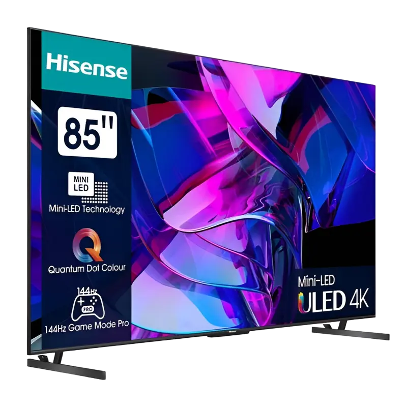 85" MiniLED SMART Телевизор Hisense 85U7KQ, 3840x2160 4K UHD, VIDAA U7.0, Серый