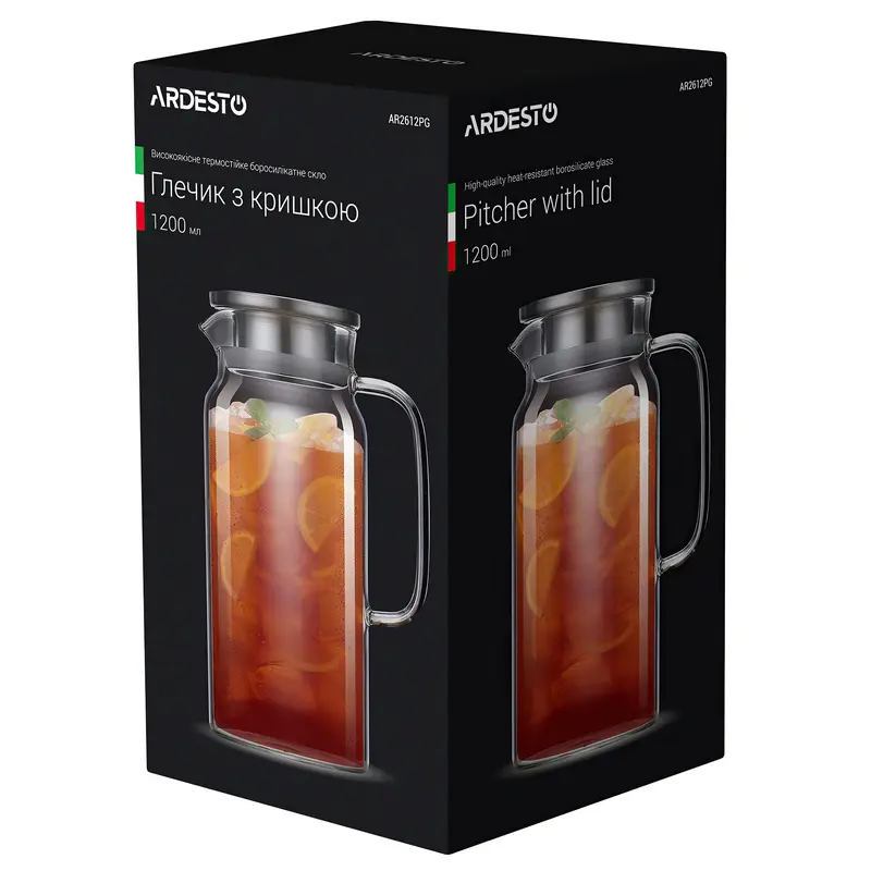 Ковш Ardesto AR2612PG, 1,2л, Прозрачный