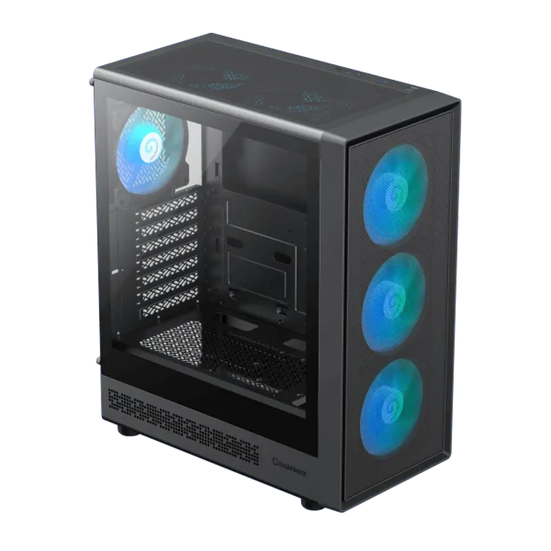Carcasă PC Gamemax Storm 2 AB, Midi-Tower, Fără PSU, Negru